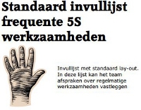 5S invullijst frequente werkzaamheden. Struiksma OTV  www.leanworker.nl